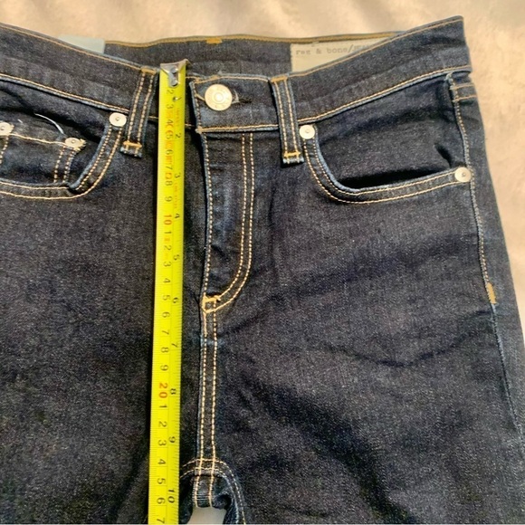 NEW Rag & Bone Jeans Sz 25 Harrow 10” Skinny 98% Cotton Dark Blue Denim - Picture 15 of 16